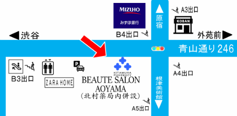 ボーテサロン青山　地図案内